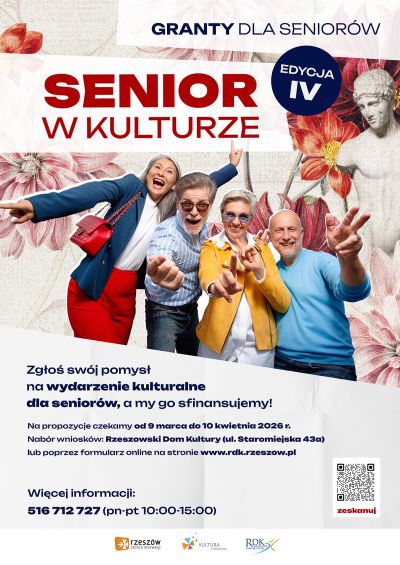 Plakat promujący - Program Grantowy Senior w Kulturze 2026